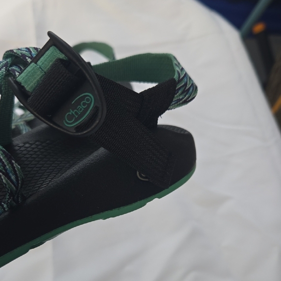 Stylish Black and Green Women's Sandals - Picture 2 of 5